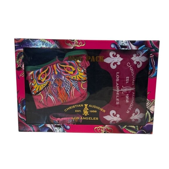 Christian Audigier Other - Christian Audigier Los Angeles Dog Pack Collar Dog Bone Shirt NIB